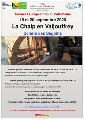 Le chantier de restauration de la scierie des Ségoins