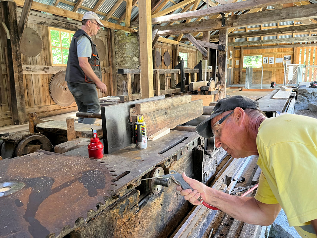 Le chantier de restauration de la scierie des Ségoins